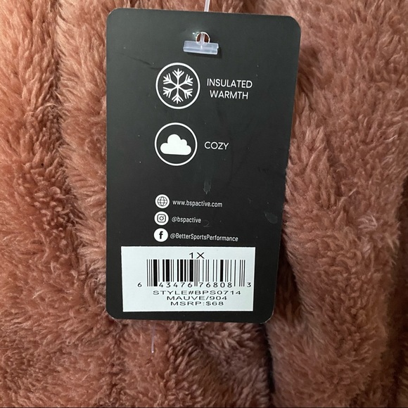 NWT BSP Just Fab Mauve Teddy Bear Sherpa Jacket - Picture 4 of 8